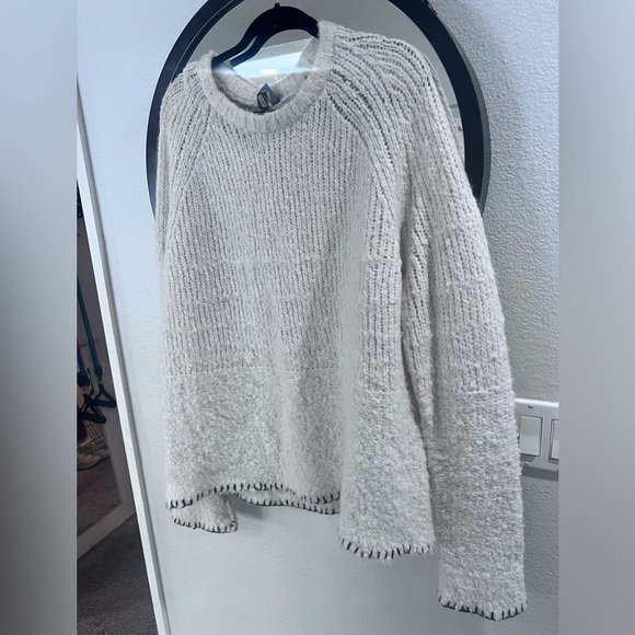 Raquel Allegra Sweater Oat Wool Size Womens XL EUC White - Picture 5 of 14